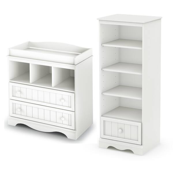slide 1 of 1, Savannah Changing Table and Shelving Unit