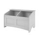 plain white toy chest