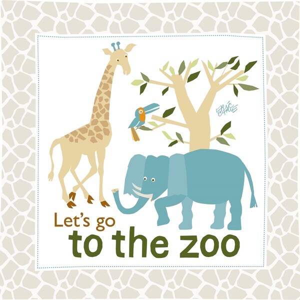 Eric Carle 1,2,3 to the Zoo Character Art Lets Go to the Zoo Canvas