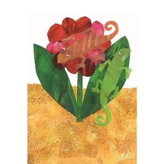 Eric Carle The Mixed-up Chameleon Character Art Flower Canvas Print 