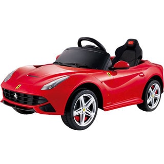 Burago red Ferrari car with baby toy remote +12 months