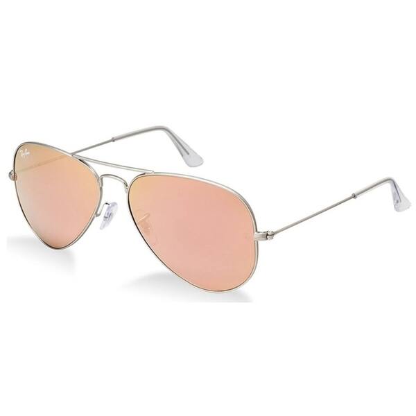 Shop Ray Ban Rb3025 Aviator Silver Frame Copper Flash 55mm Lens Sunglasses Overstock