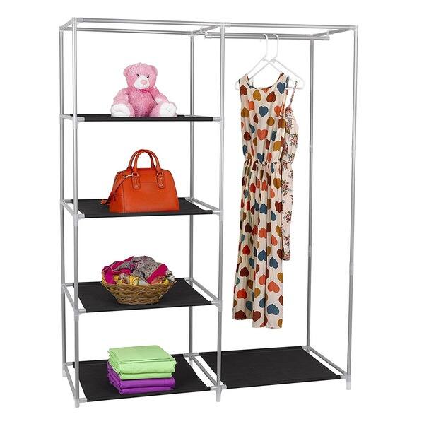 Shop Florida Brands 62 Portable Wardrobe Closet With 4 Shelves