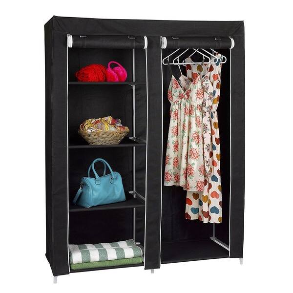 Shop Florida Brands 62 Portable Wardrobe Closet With 4 Shelves