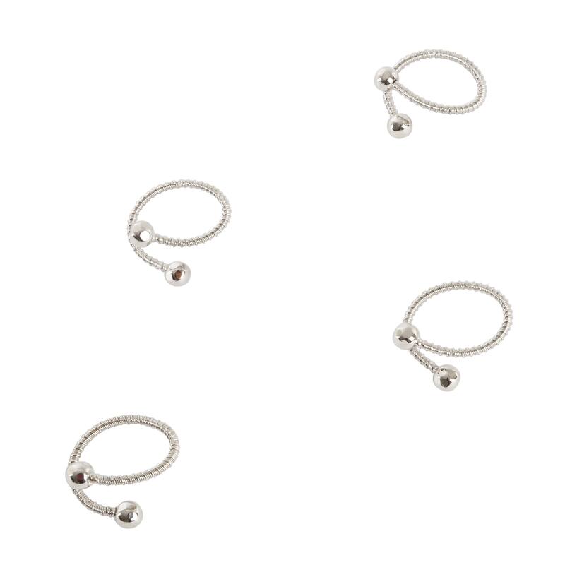 Curled Design Napkin Rings (Set of 4)