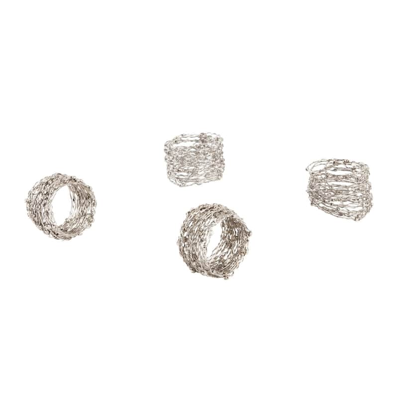 Metal Design Napkin Rings (Set of 4)
