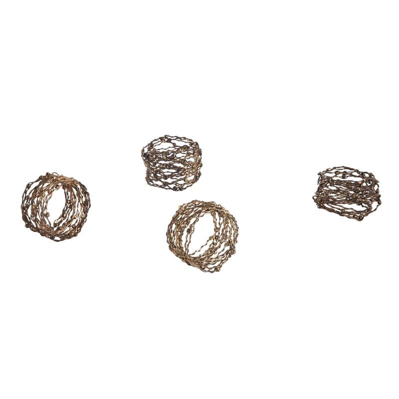 Metal Design Napkin Rings (Set of 4)