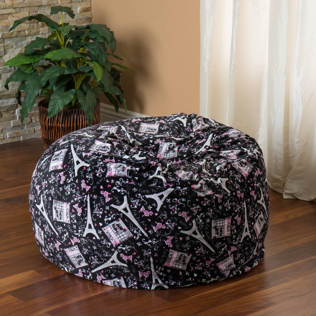 Christopher Knight Home Riley Faux Suede 3-foot Parisian Lounge Beanbag Chair