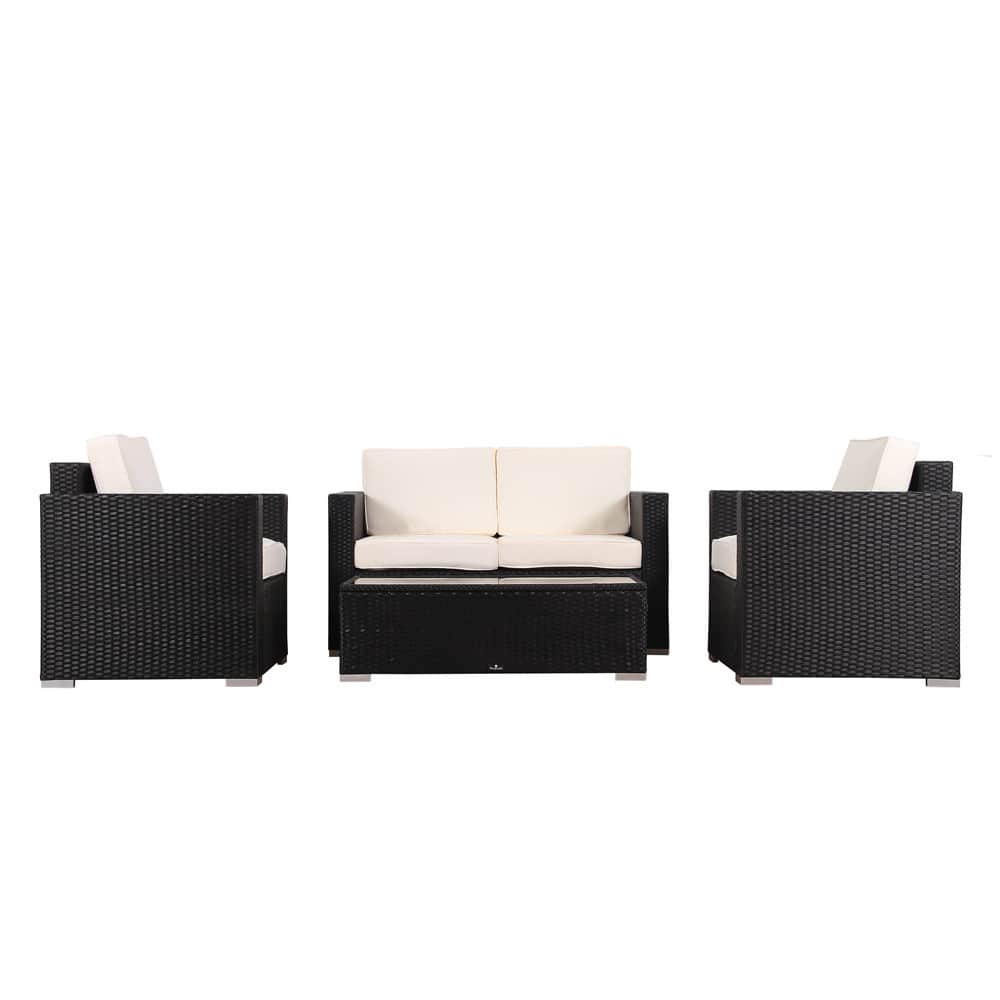 BroyerK 4-piece Outdoor Rattan Patio Furniture Set