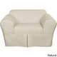 preview thumbnail 5 of 5, Classic Slipcovers Two Piece Twill Chair Slipcover netrual