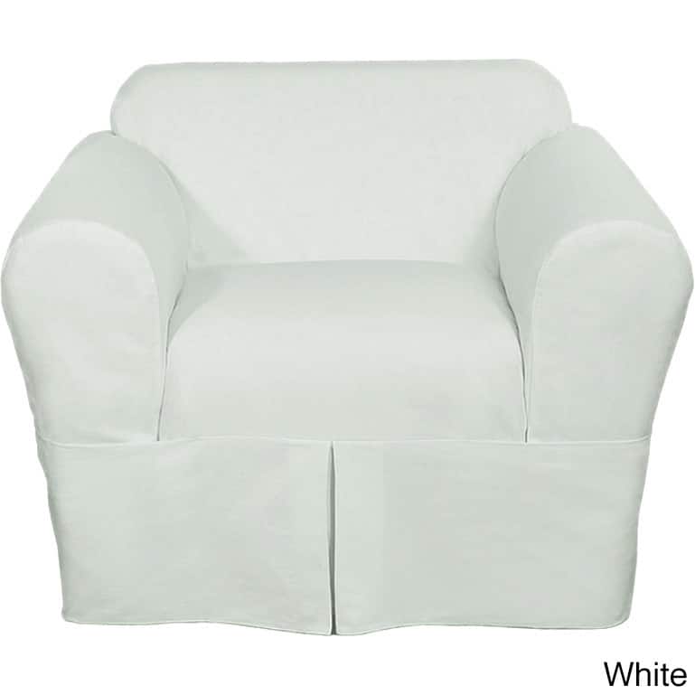 Classic Slipcovers Two Piece Twill Chair Slipcover