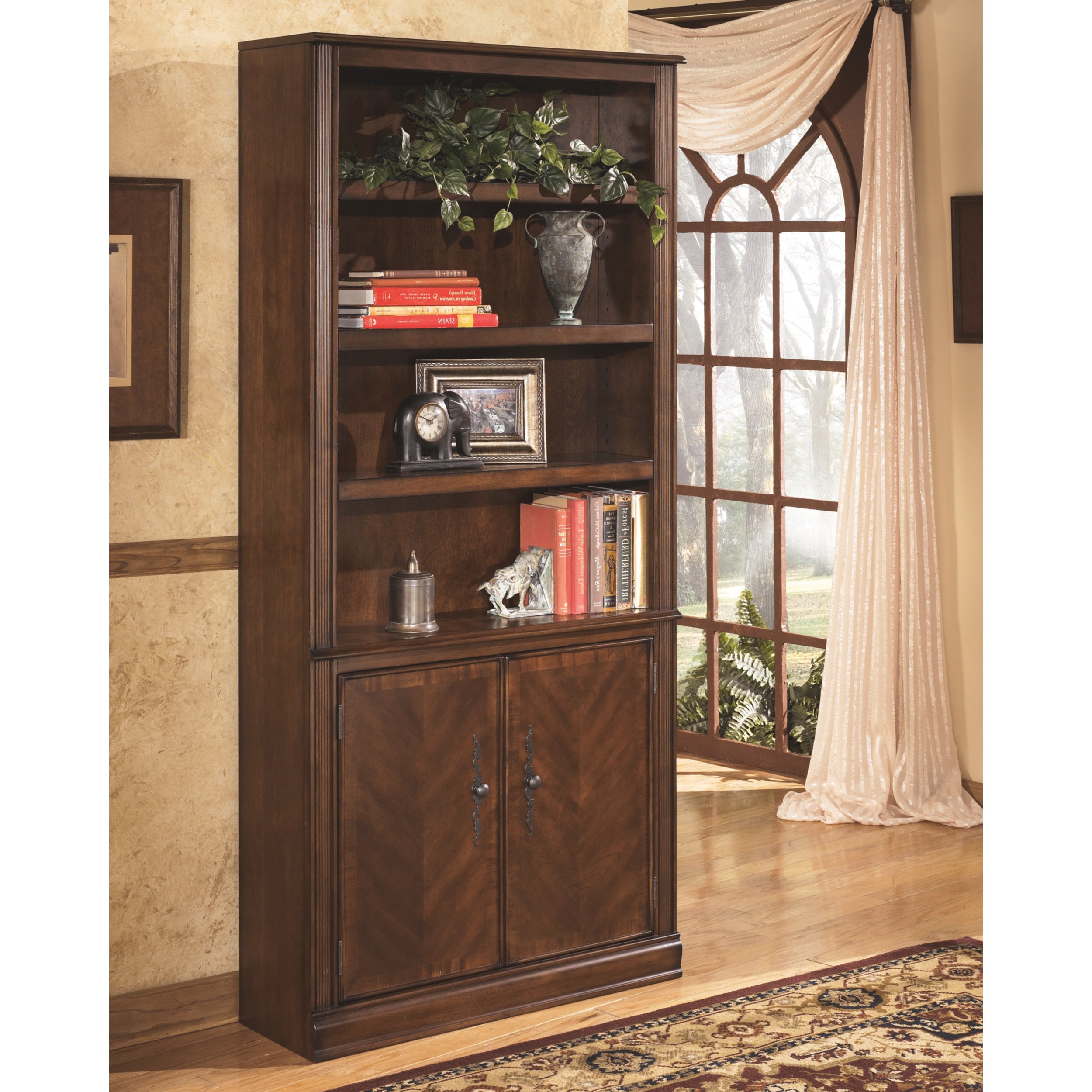Hamlyn Traditional Large Door Bookcase Medium Brown Brown eBay