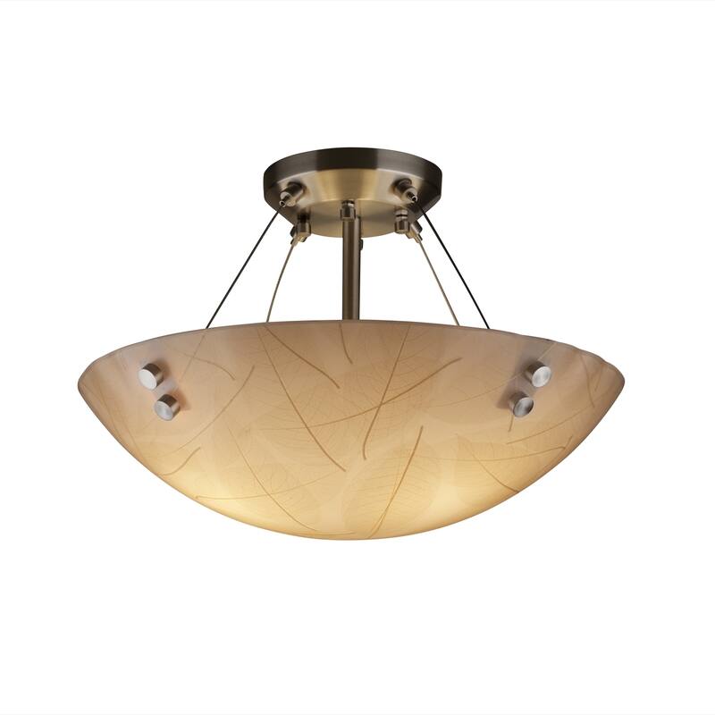 Justice Design Group 3form Finials 3-light Round Bowl Semi-flush