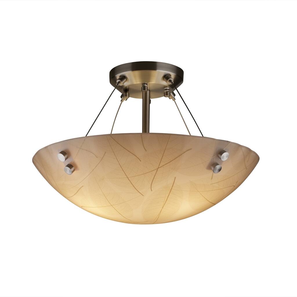 Justice Design Group 3form Finials 3-light Round Bowl Semi-flush