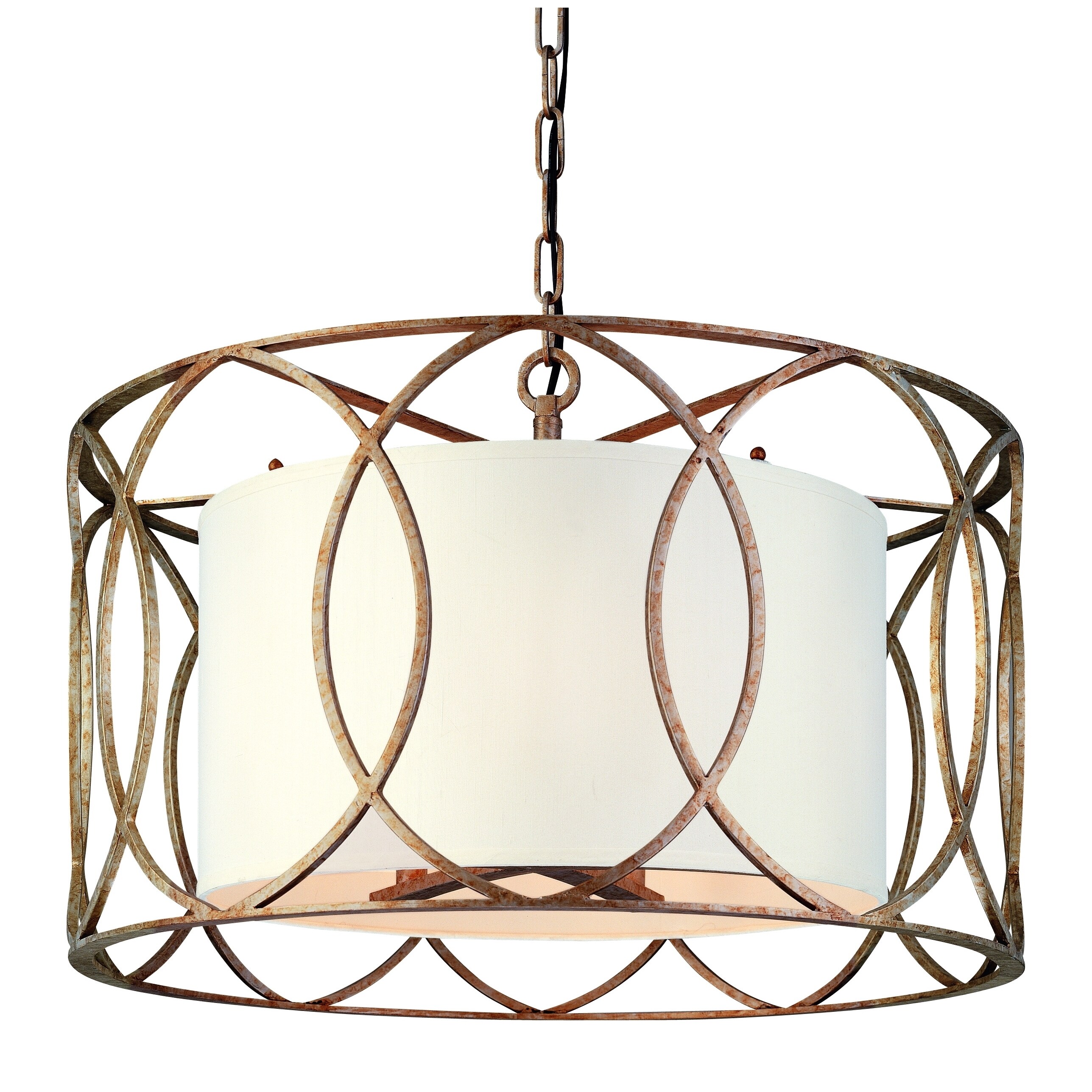 Sausalito 5-light Chandelier (Silver gold with hardback linen) - Chandeliers For Bedrooms by Overstock.com