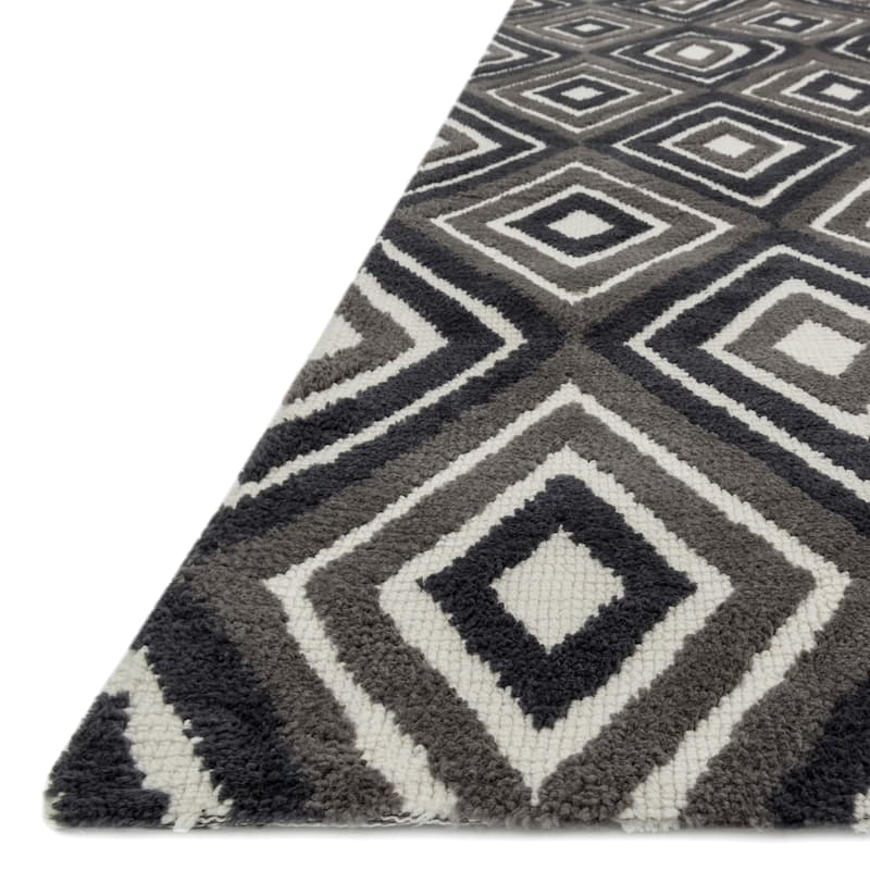 Alexander Home Aaron Diamond Microfiber Woven Rug
