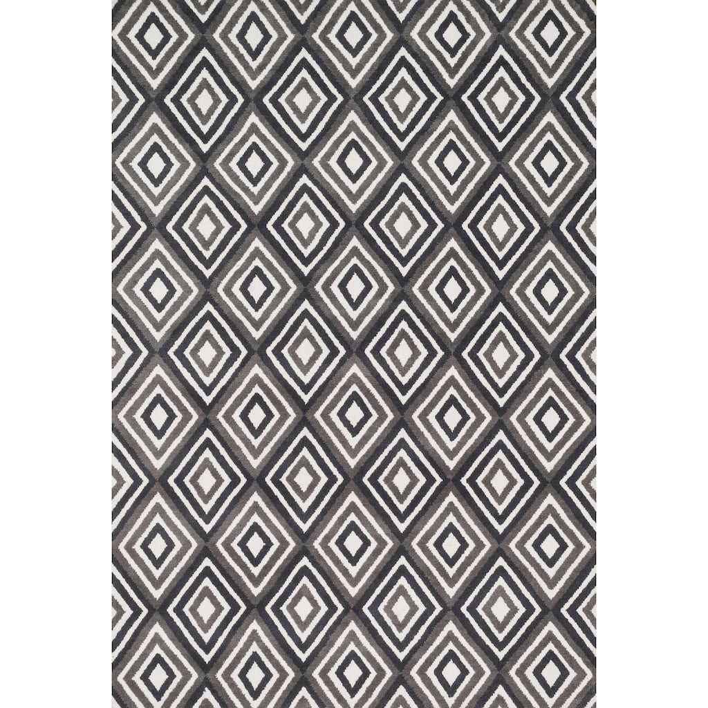 Alexander Home Aaron Diamond Microfiber Woven Rug