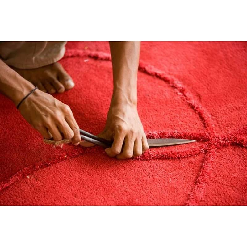 Handmade Odessa Brown New Zealand Wool Rug (India) On Sale Bed Bath