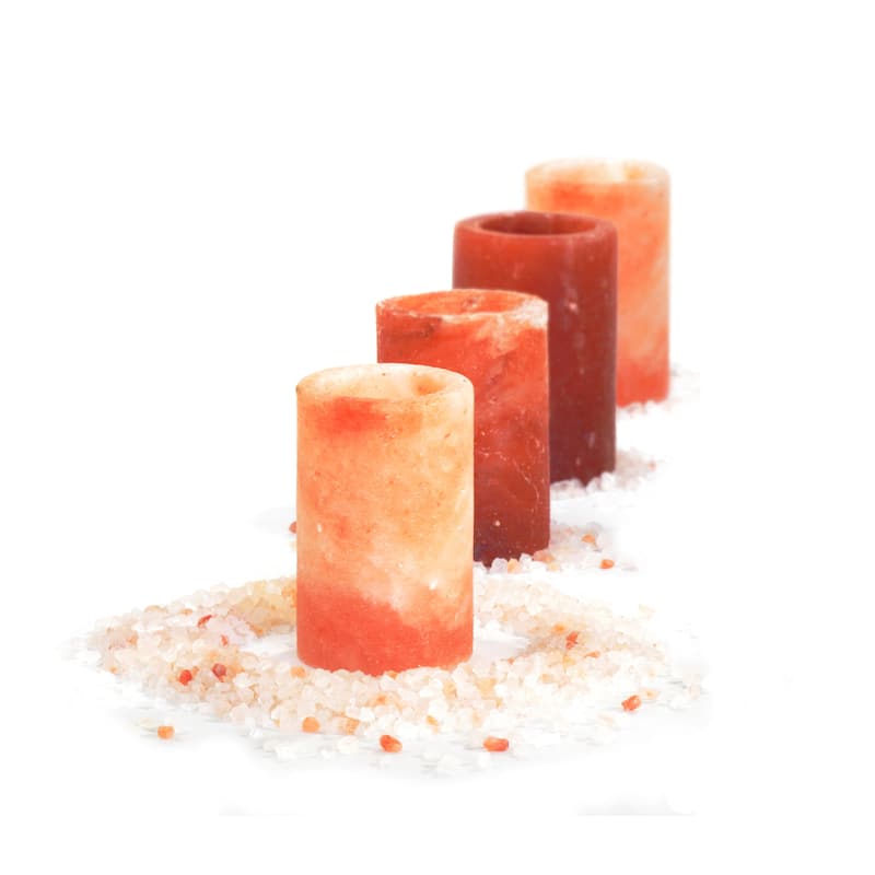 Handmade (Set of 4) Black Tai Salt Company Himalayan Salt Shot Glasses (Pakistan) (Pakistan)
