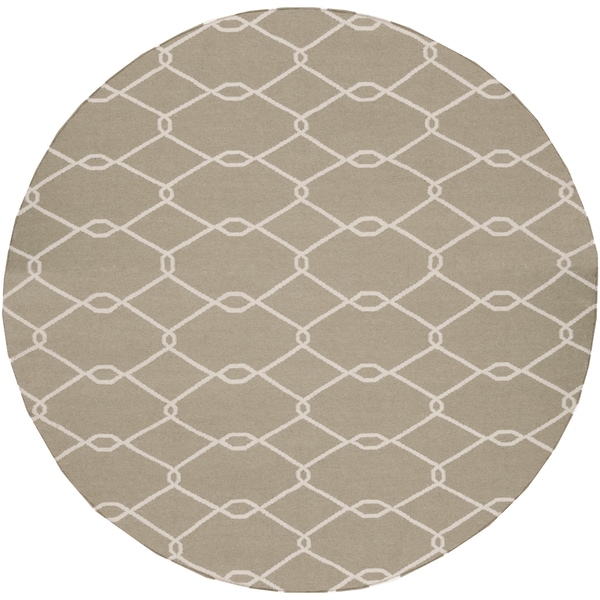 Hand Woven Amina Reversible Wool Rug (8 Round)