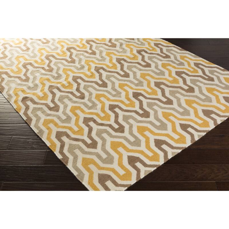 Hand-Woven Dennis Reversible Wool Area Rug