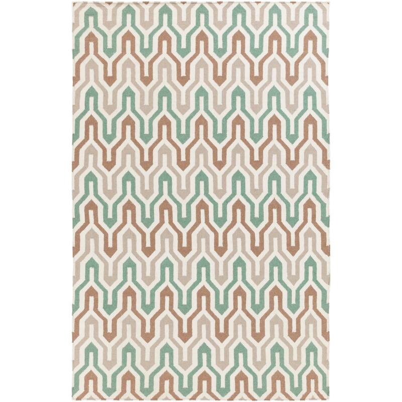 Hand-Woven Dennis Reversible Wool Area Rug