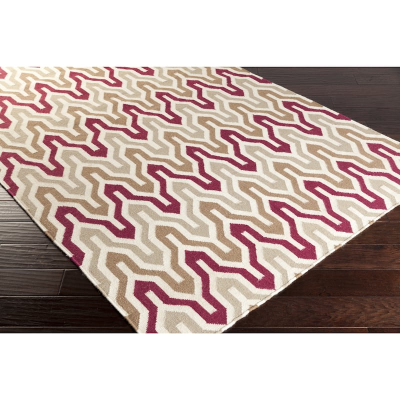 Hand-Woven Dennis Reversible Wool Area Rug