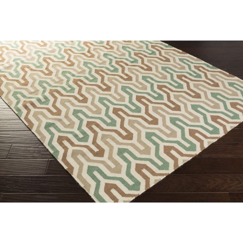 Hand-Woven Dennis Reversible Wool Area Rug
