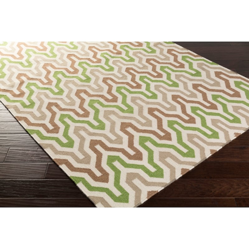 Hand-Woven Dennis Reversible Wool Area Rug