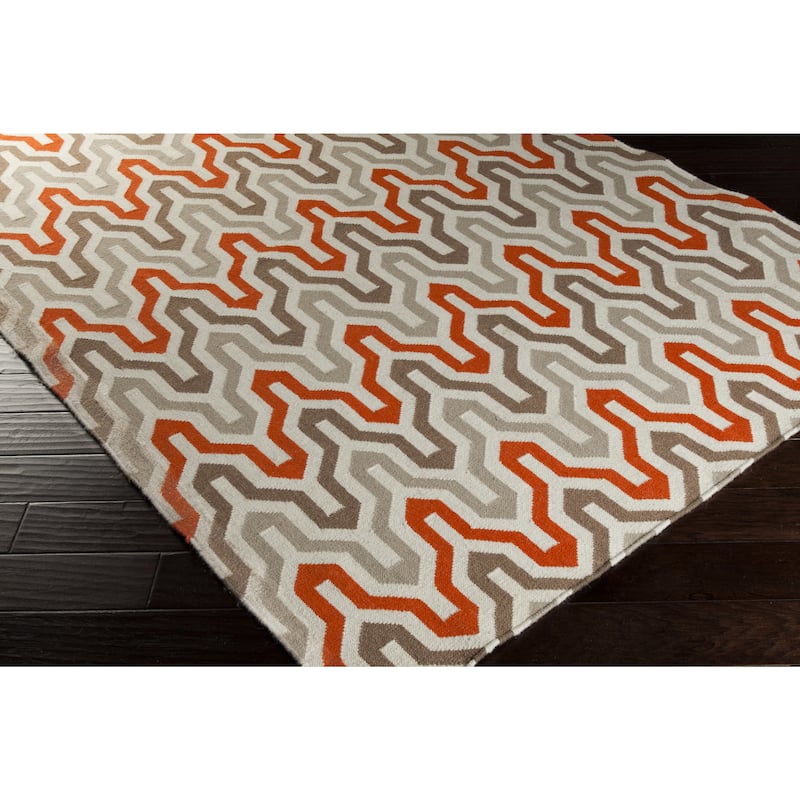 Hand-Woven Dennis Reversible Wool Area Rug