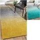 Yellow shag rug