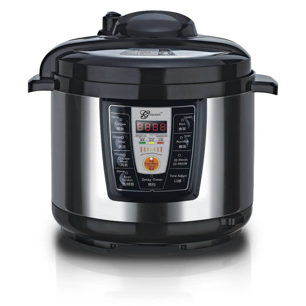 Asian-style Automatic Electric 6-quart Pressure Cooker with Bonus Pressure Ring