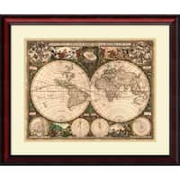 Shop &#39;Old World Map Painting&#39; Framed Matted Art - On Sale - Free Shipping Today - www.semashow.com ...