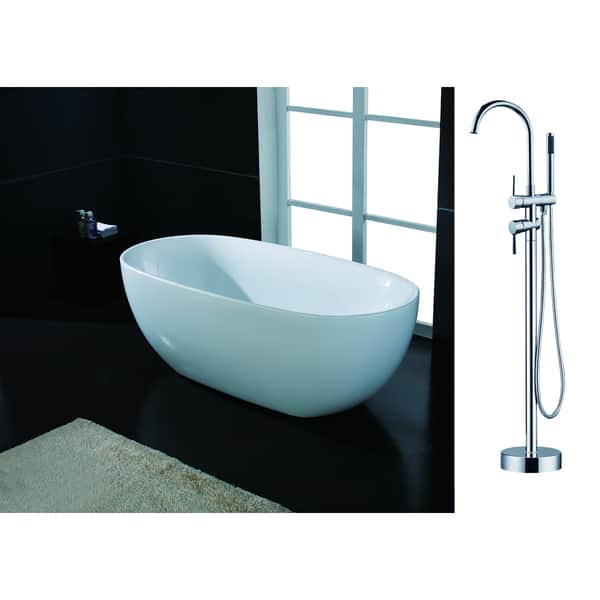 AKDY 67inch OSF277+8723AK Europe Style White Acrylic Free Standing