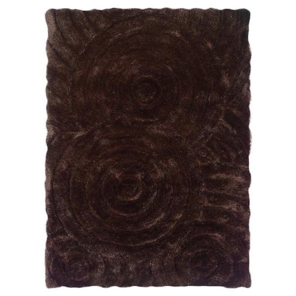 Oh Home Links Shag Chocolate Area Rug (110 x 210)  