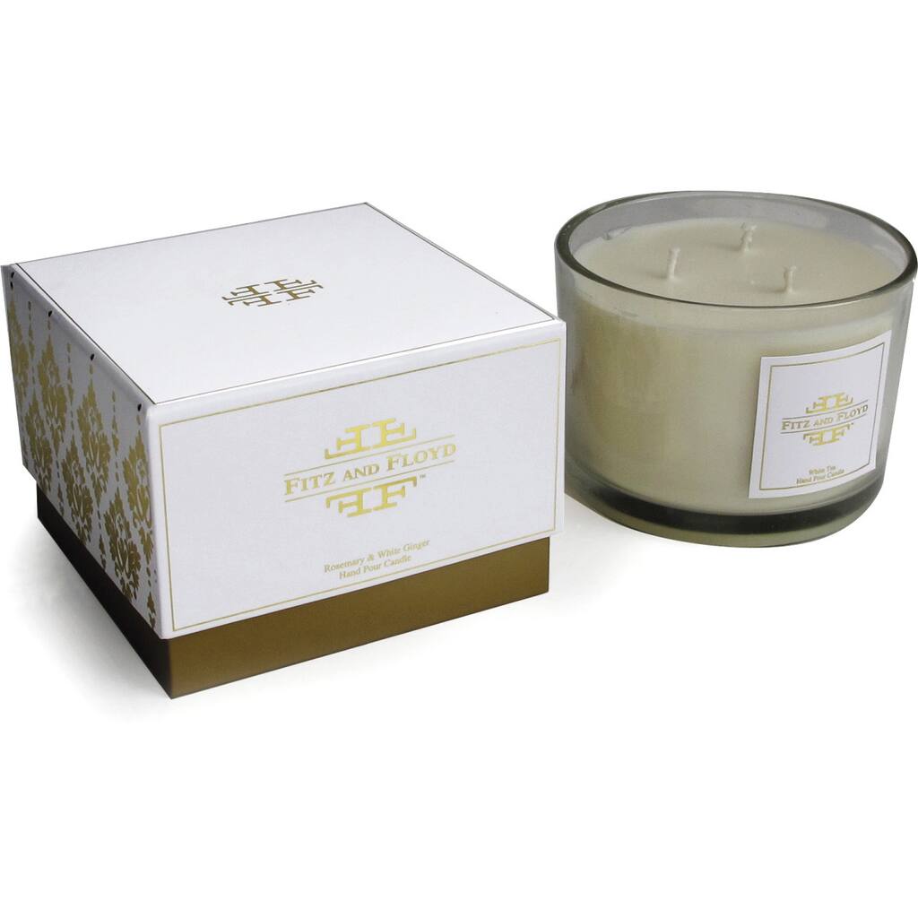 Fitz Floyd Rosemary/ White Ginger Candle