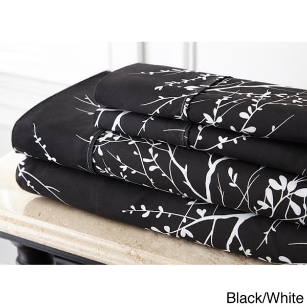 Spirit Linen Home Foliage Sheet Set (3 or 4 Piece) Bed Bath & Beyond 9643157