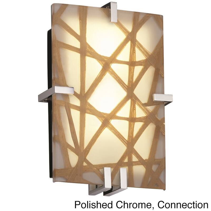 Justice Design 3form Clips 2-light ADA Wall Sconce - Chrome - Polished chrome