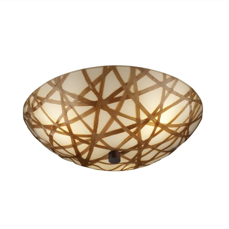Justice Design Group 3form 3-light Round Bowl Semi-flush