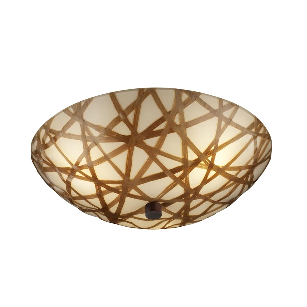 Justice Design Group 3form 3-light Round Bowl Semi-flush