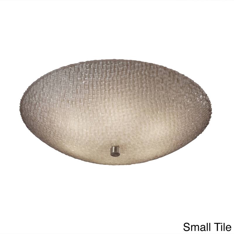 Justice Design 3form 6-light Round Bowl Semi-flush - Brushed nickel - Nickel
