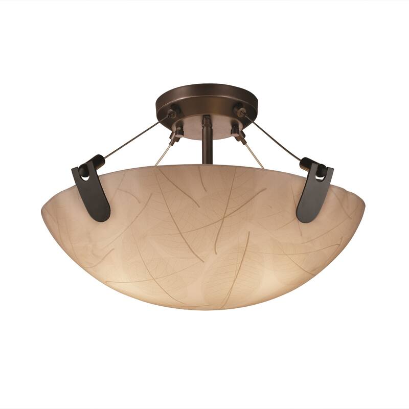 Justice Design Group 3form U-Clips 3-light Round Bowl Semi-flush