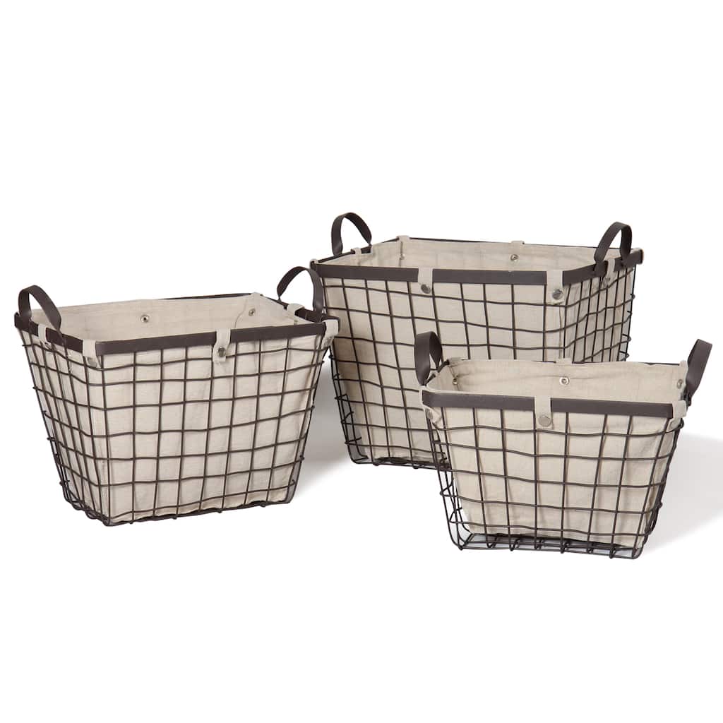 Rectangular Urban Style Baskets (Set of 3)