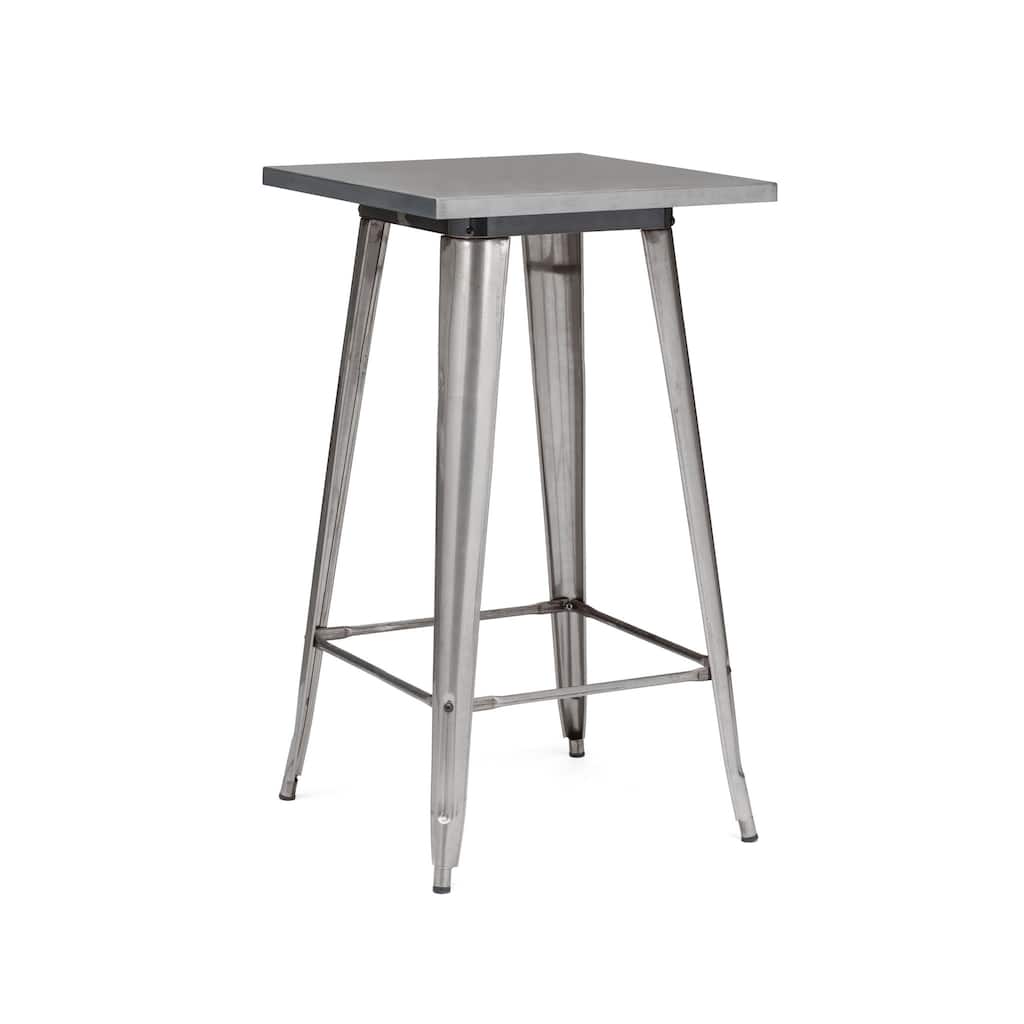 Amalfi Gunmetal Steel Bar Table 42 Inch