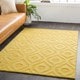 preview thumbnail 2 of 62, Hand-Woven Abi Tone-on-Tone Wool Rug - 2' 3" x 14' Yellow