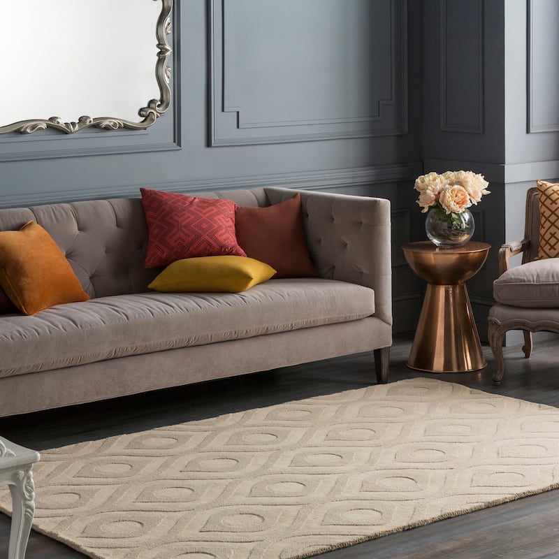 Hand-Woven Abi Tone-on-Tone Wool Rug