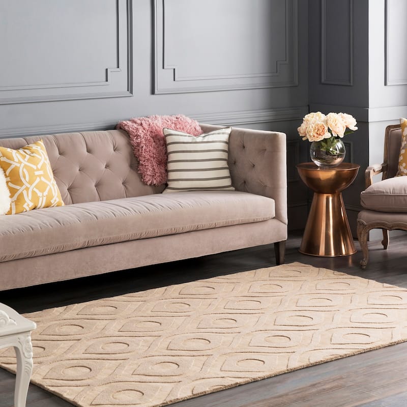 Hand-Woven Abi Tone-on-Tone Wool Rug