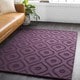preview thumbnail 9 of 62, Hand-Woven Abi Tone-on-Tone Wool Rug - 2' 3" x 14' Purple