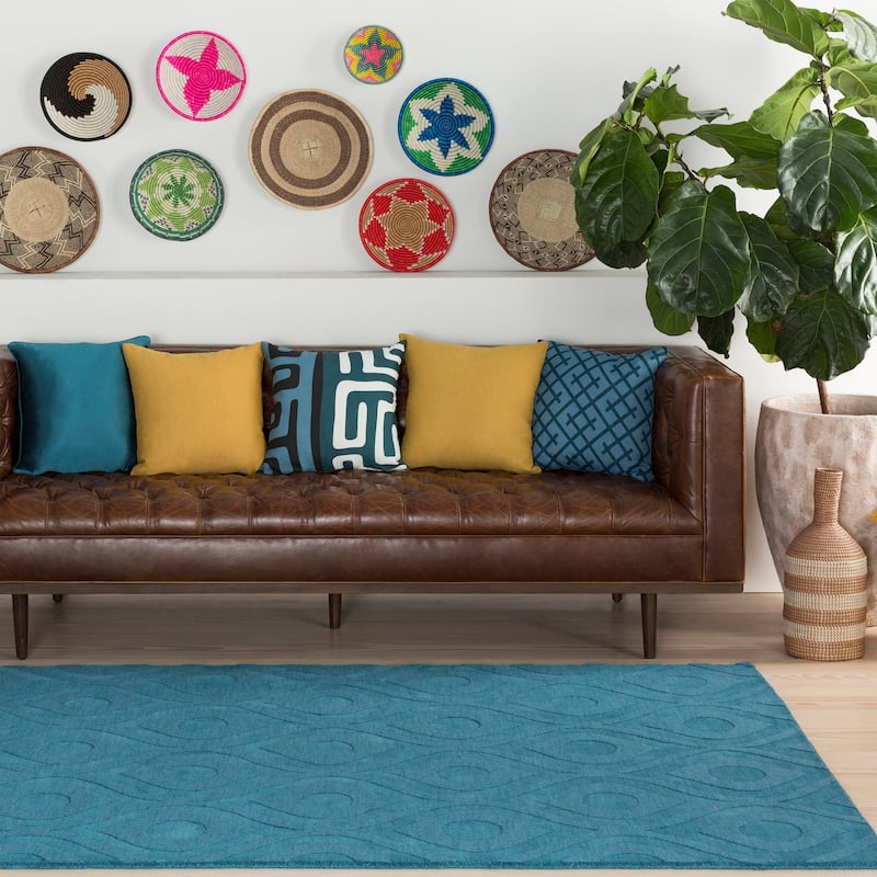 Hand-Woven Abi Tone-on-Tone Wool Rug