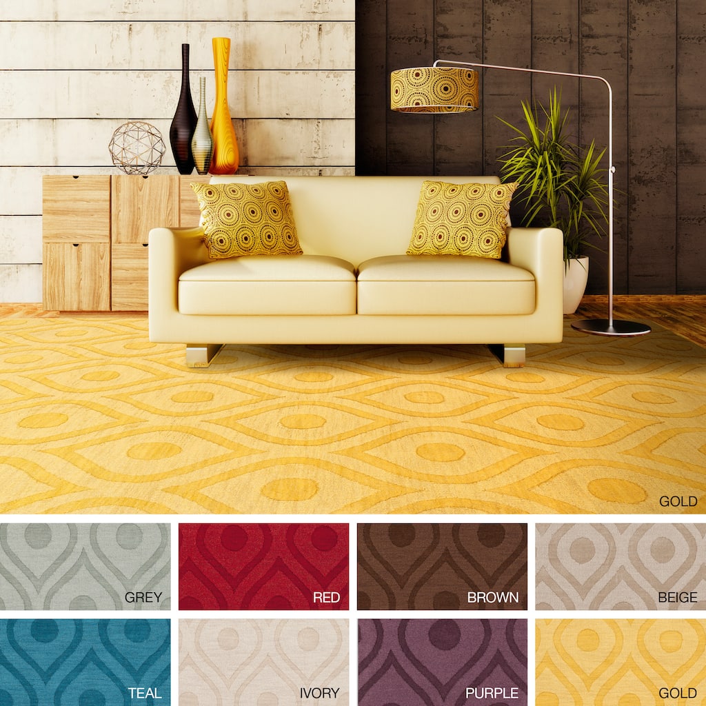 Hand-Woven Abi Tone-on-Tone Wool Rug
